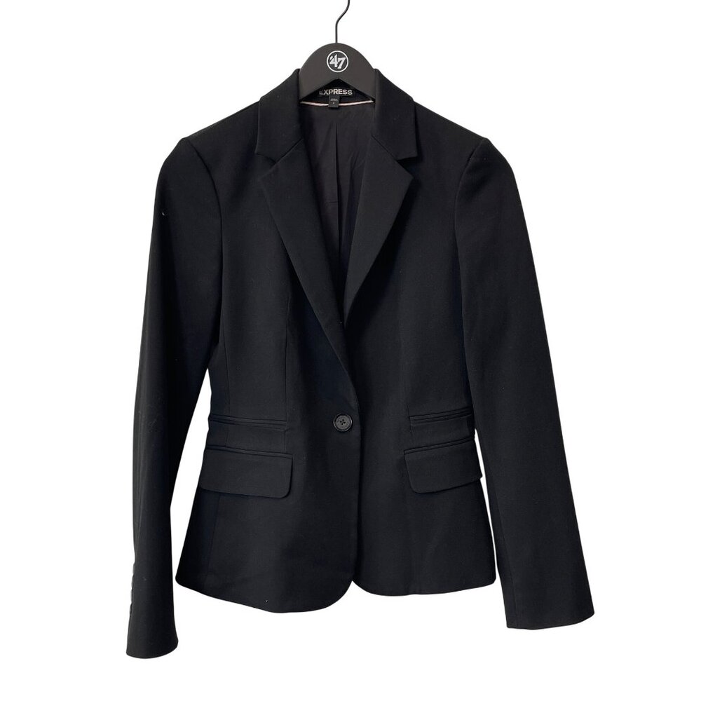 Express Blazer Jacket Size 2 Button Front Long Sl… - image 1